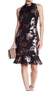 Jax Black Label NWT Floral Ruffle Hem Midi Dress